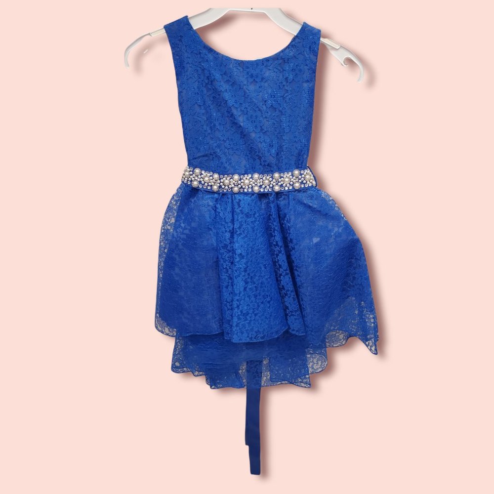 Joy Kids Girls Blue Party Dress